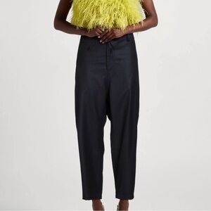 Brand new sofie d' hoore midnight wool pants sz 40 black tie waist $800